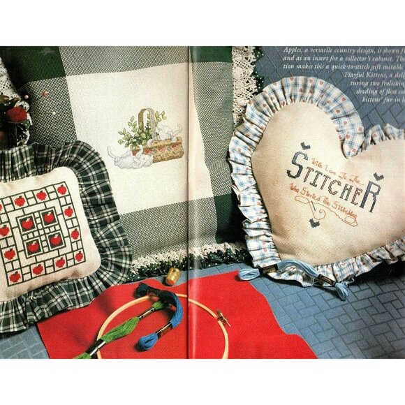 Country Stitch Magazine 1990 Premier Issue Cross Stitch Patterns Christmas - Picture 10 of 10